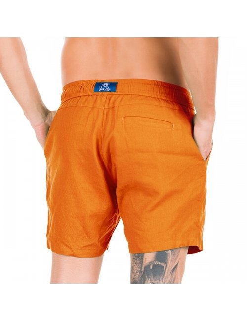 Bermuda Masculina Linho Tangerina