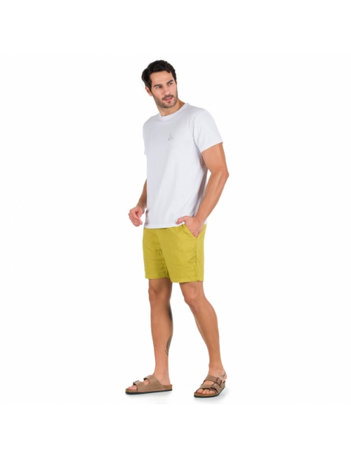 Bermuda Masculina Linho Verde Oliva