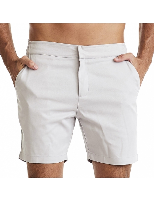Bermuda Masculina Sarja Elástico Smart Fit Cinza