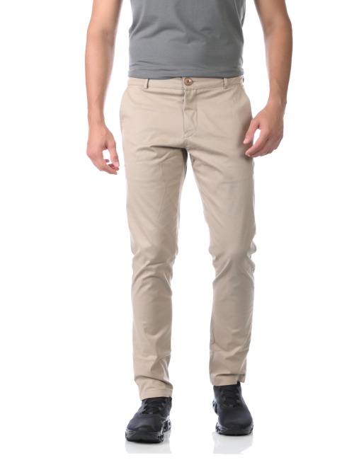 Calça Sarja Alfaiataria Clássica Elastano - Bege