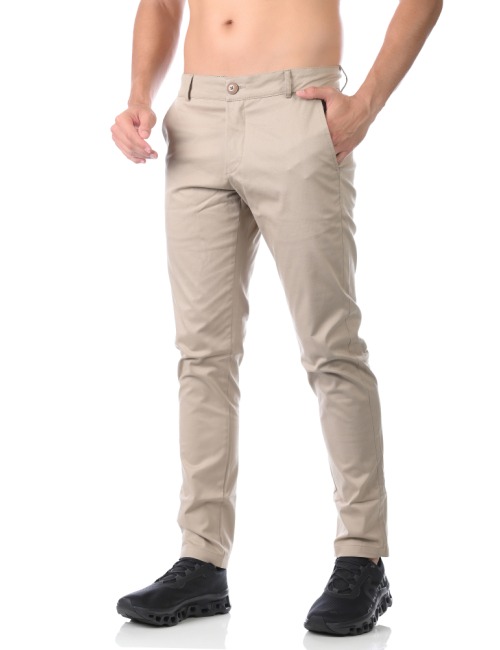 Calça Sarja Alfaiataria Clássica Elastano - Bege