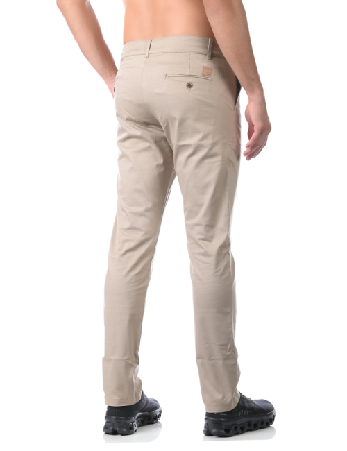 Calça Sarja Alfaiataria Clássica Elastano - Bege