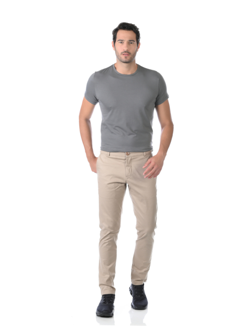 Calça Sarja Alfaiataria Clássica Elastano - Bege