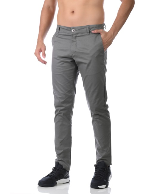 Calça Sarja Alfaiataria Clássica Elastano - Cinza