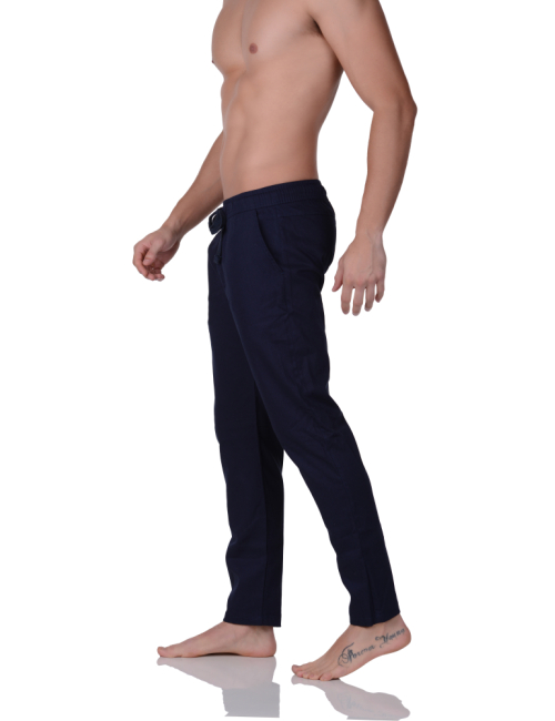 Calça Sarja Cós Elastico Easy Fit Azul Marinho