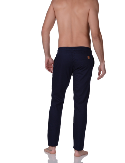 Calça Sarja Cós Elastico Easy Fit Azul Marinho