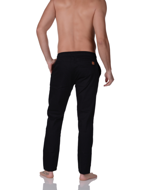 Calça Sarja Cós Elastico Easy Fit Preta