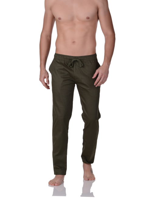 Calça Sarja Cós Elastico Easy Fit Verde Militar