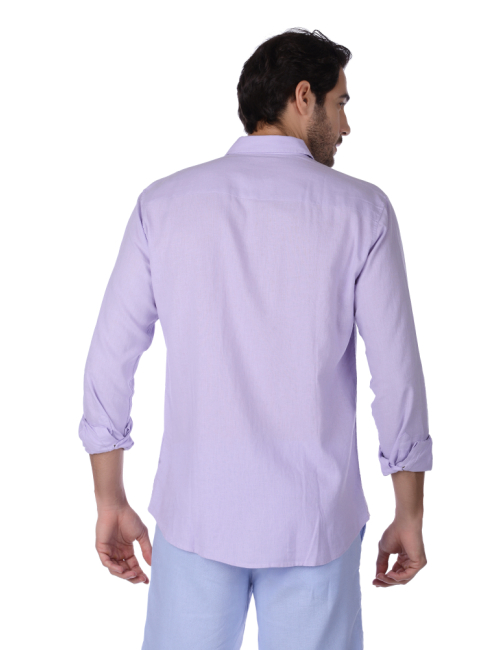 Camisa de Linho Cambraia Vaca Lôca Lilla Sky