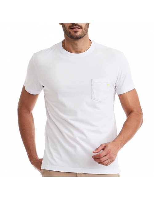 Camiseta Masculina com bolso Branca - Vaca Lôca