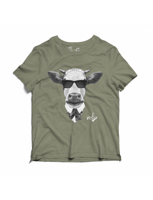 Camiseta Estonada Mad Cow - Verde Militar