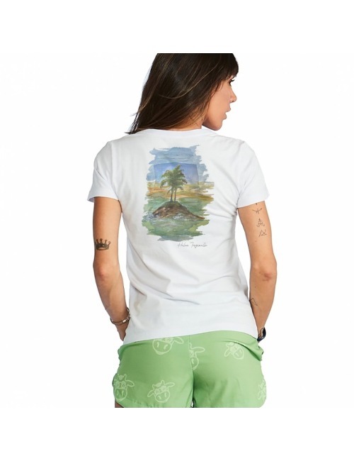 Camiseta Feminina Baby Look Por do Sol por Helen Faganello 