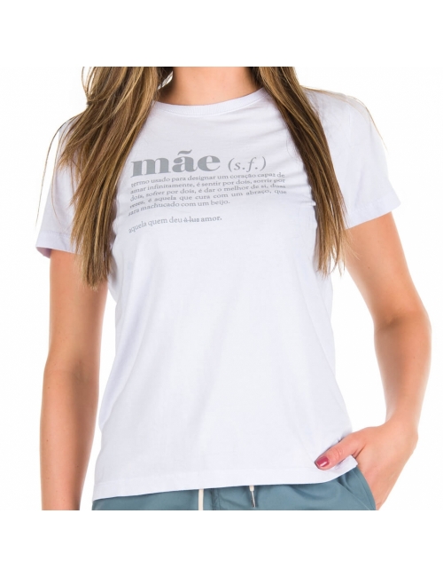 Camiseta Feminina Dia das Mães Branca 
