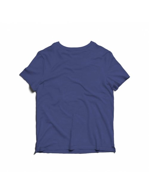 Camiseta Infantil Assinatura Vaca Lôca Azul Escuro com Cinza