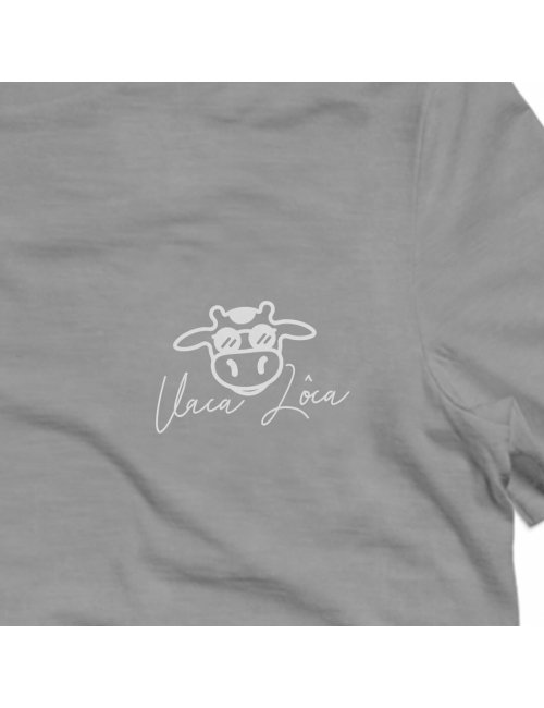 Camiseta Infantil Assinatura Vaca Lôca Cinza