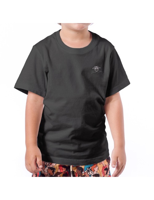 Camiseta Infantil Assinatura Vaca Lôca Preta Camiseta Infantil Assinatura Vaca Lôca Preta