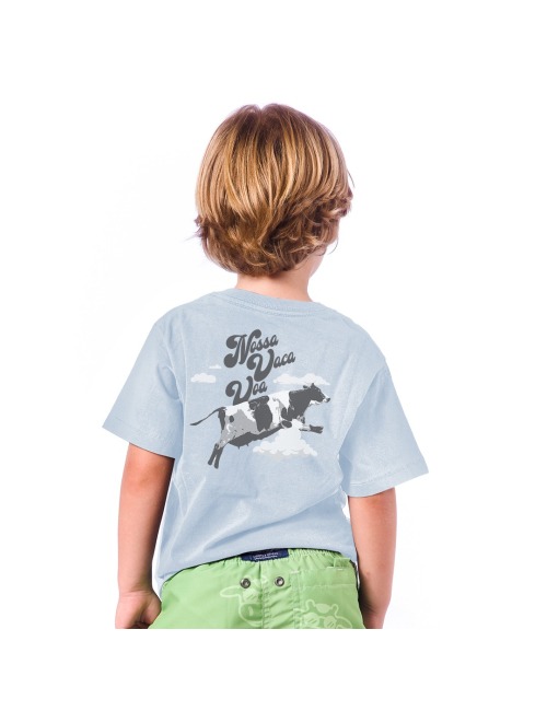 Camiseta Infantil Nossa Vaca Voa - Azul
