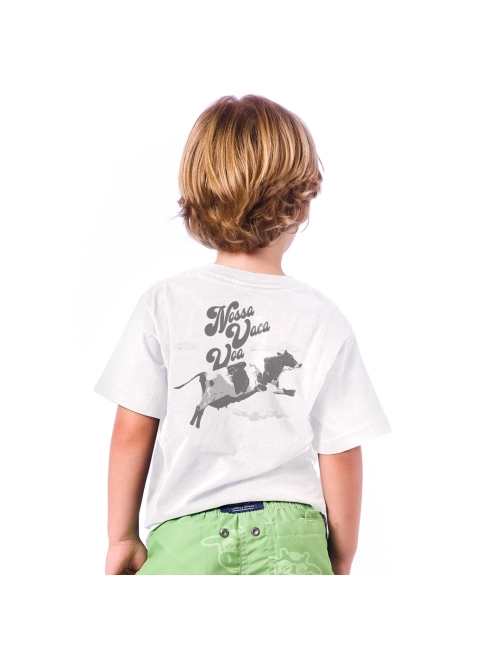 Camiseta Infantil Nossa Vaca Voa - Branco