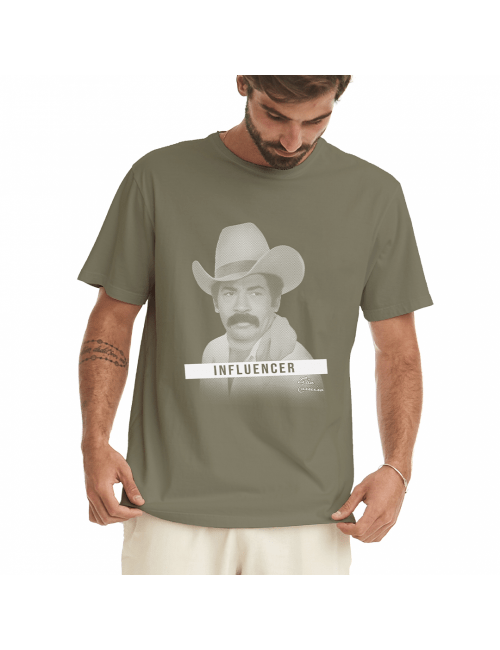 Camiseta Influencer Tião Carreiro - Verde Militar