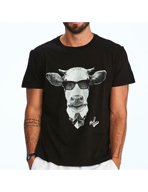 Camiseta Masculina Mad Cow - Preto