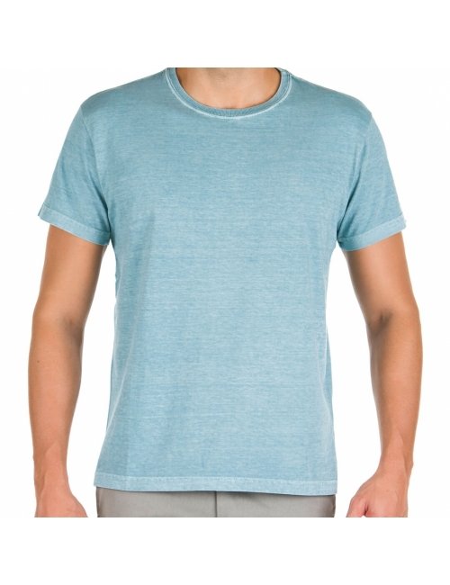 Camiseta Masculina Básica Flamê Azul Celeste