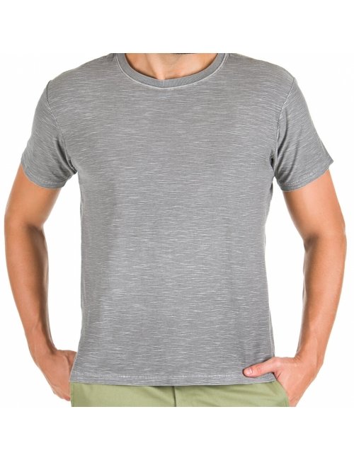 Camiseta Masculina Básica Flamê Cinza