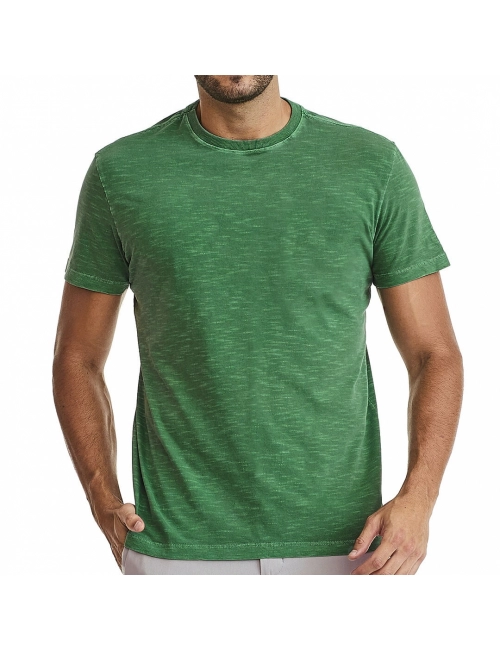 Camiseta Masculina Básica Flamê Verde Bandeira