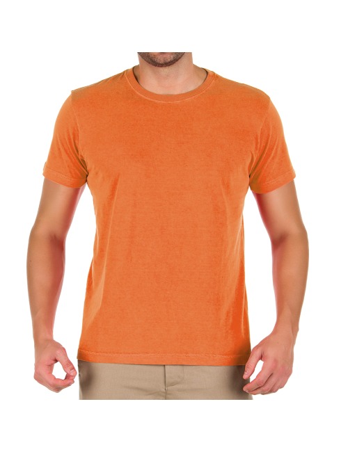 Camiseta Masculina Básica - Laranja Neon Camiseta Masculina Básica - Laranja Neon