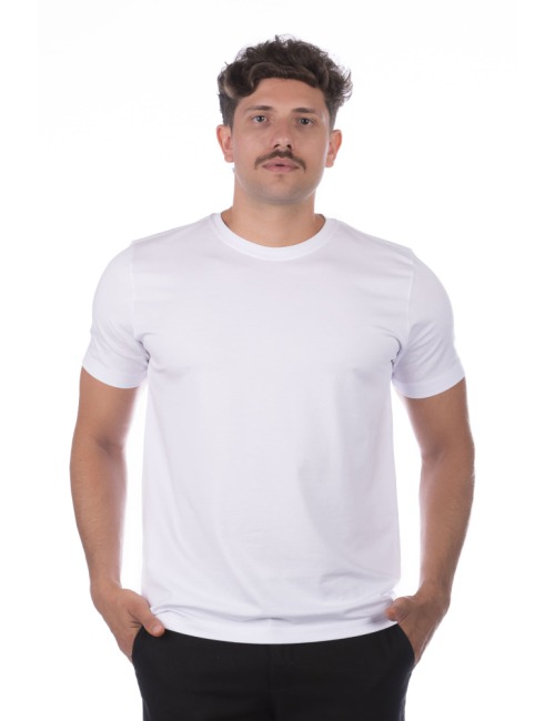 Camiseta Masculina BASICOW - Algodão Pima Menegotii Branca