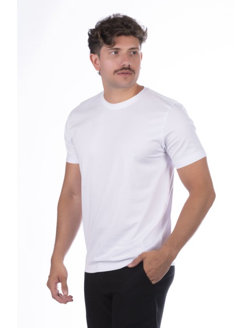 Camiseta Masculina BASICOW - Algodão Pima Menegotii Branca