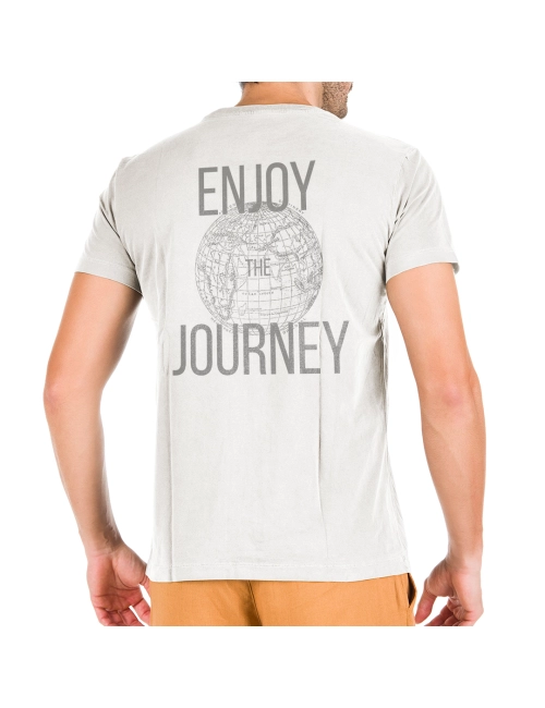 Camiseta Masculina Enjoy The Journey - Branca