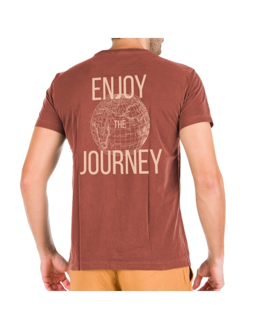 Camiseta Masculina Enjoy The Journey - Vinho