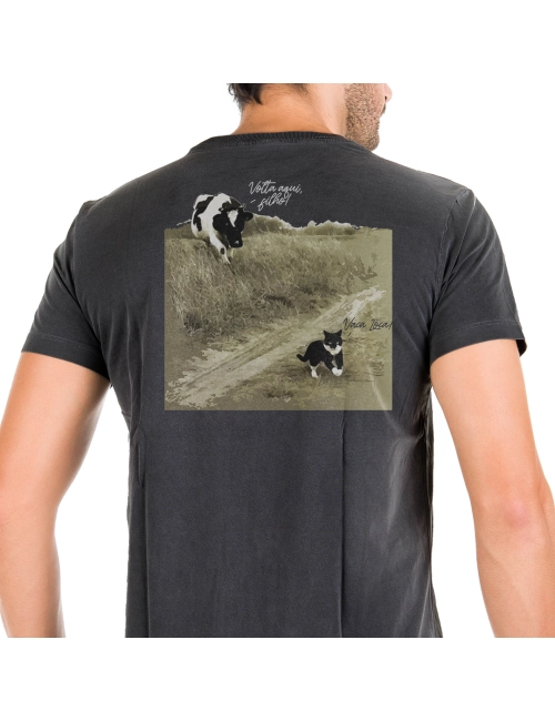 Camiseta Masculina Meme Da Vaca Lôca - Preta