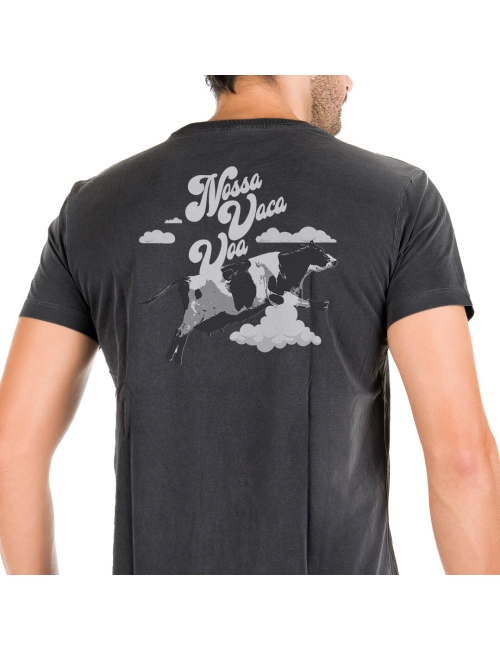 Camiseta Masculina Nossa Vaca Voa - Preta