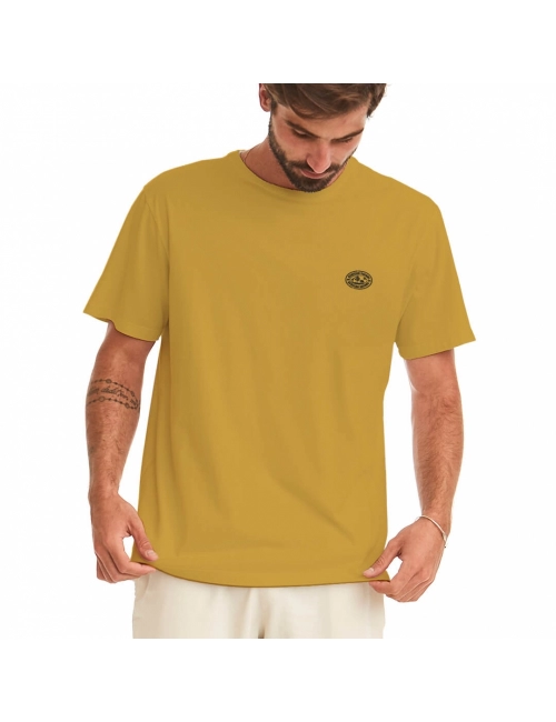 Camiseta Masculina  Safari Crocodilo Amarela