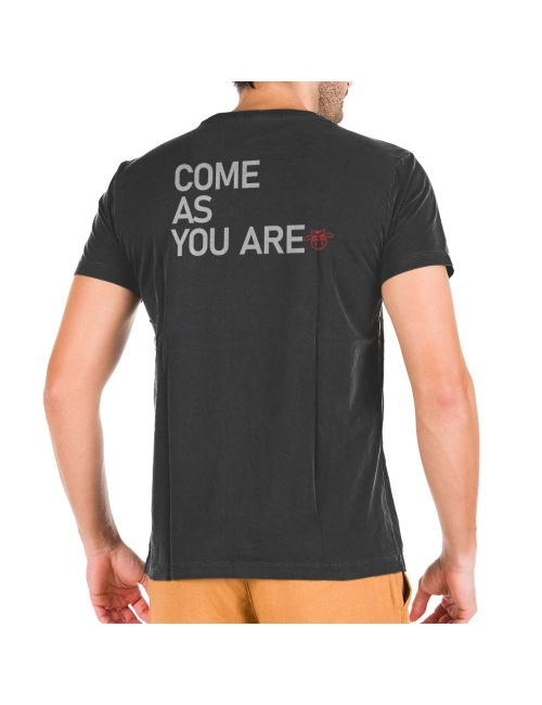 Camiseta Masculina Come As You Are - Preta