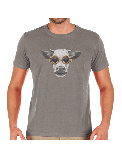 Camiseta Vaca Vintage Cinza Camiseta Vaca Vintage Cinza
