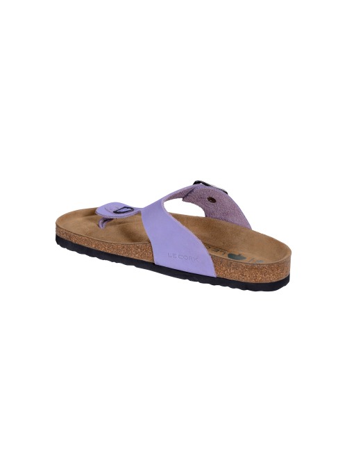 Le Cork Sandália Cascais Cortiça Lavanda Estonado