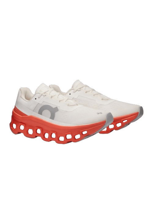 On Running Cloudmonster Feminino White Flame