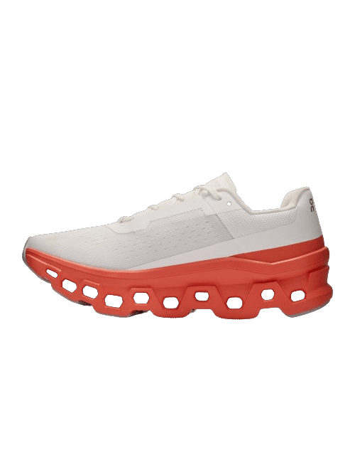 On Running Cloudmonster Feminino White Flame