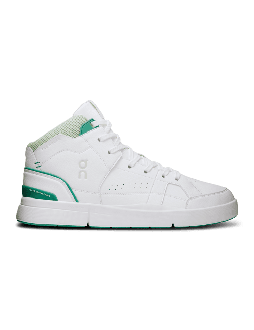 On Running The Roger Clubhouse Mid Masculino White Green