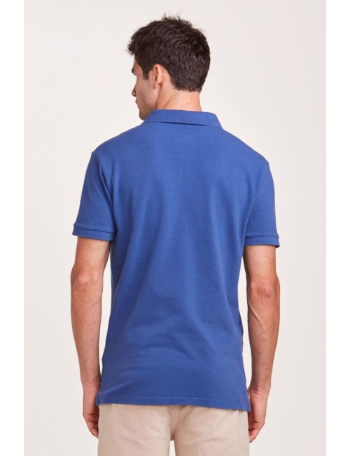 Polo Zapalla Piquet Mescla - Azul Índigo