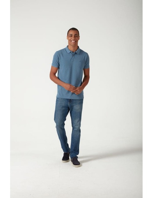 Polo Zapalla Piquet Mescla Color - Indigo