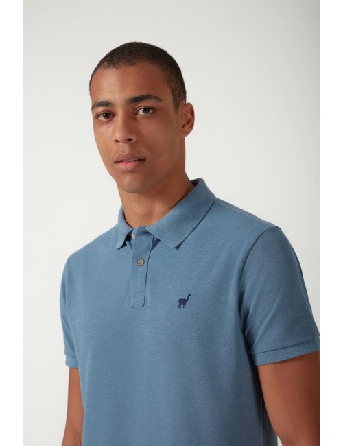 Polo Zapalla Piquet Mescla Color - Indigo