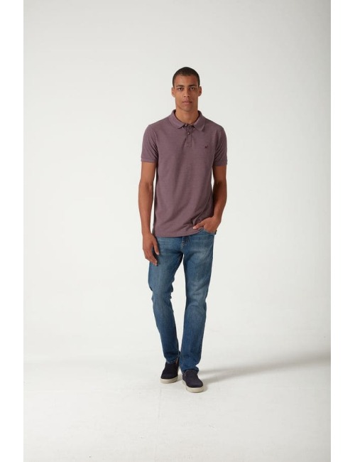 Polo Zapalla Piquet Mescla Color - Vinho