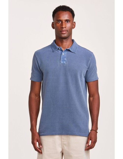 Polo Zapalla Piquet Stone - Azul Marinho