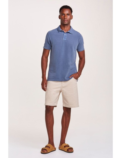 Polo Zapalla Piquet Stone - Azul Marinho