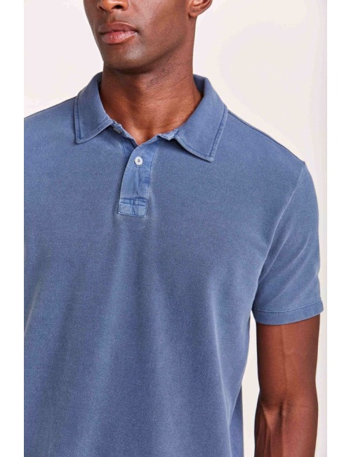 Polo Zapalla Piquet Stone - Azul Marinho