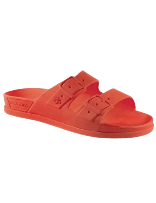 Sandália de Praia Vegana Grace Vaca Lôca Vermelho Queimado 