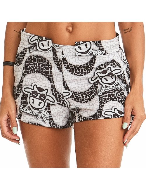 Short Feminino Praia Calçada Copacabana Cós Liso 